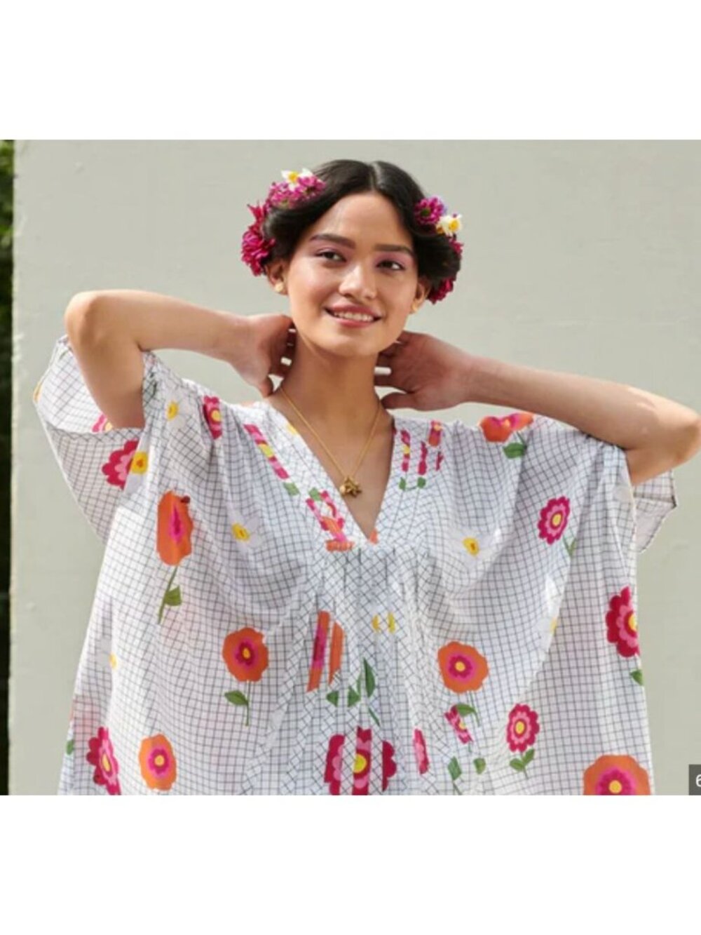 NICOBAR‎ Free Size Cotton Floral Top